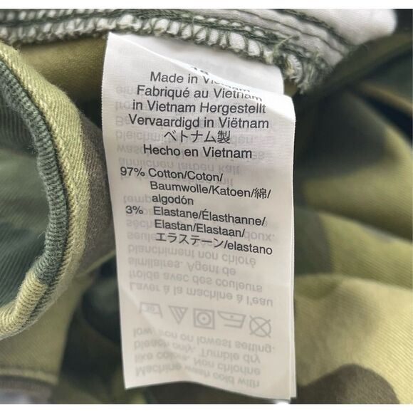 J. CREW Pants Women's Sz 18 Green Camouflage Straight Twill Mid Rise Girlfriend - Picture 8 of 8